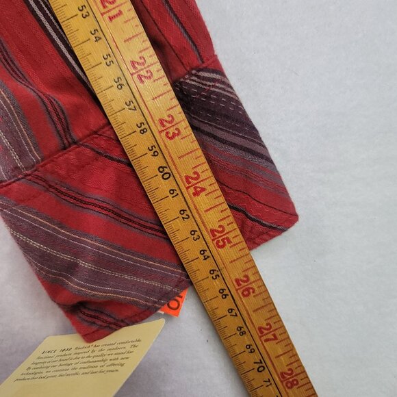 Woolrich Womens XL Red & Purple Striped Button-Up Shirt Deadstock - Picture 11 of 11